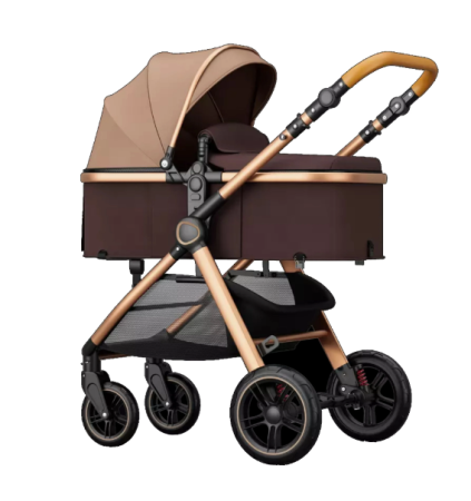 Carucior 2 in 1 - Carucior 2 in 1, Suspensie dubla pe roata, Geanta inclusa, strangere compacta, Bubu-Still, bej