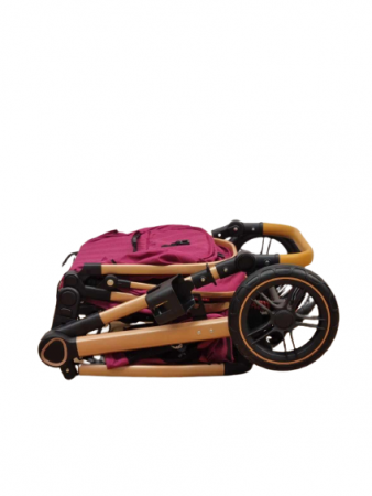 Carucior 2 in 1, Suspensie dubla pe roata, Geanta inclusa, strangere compacta, Bubu-Still, mov [2]