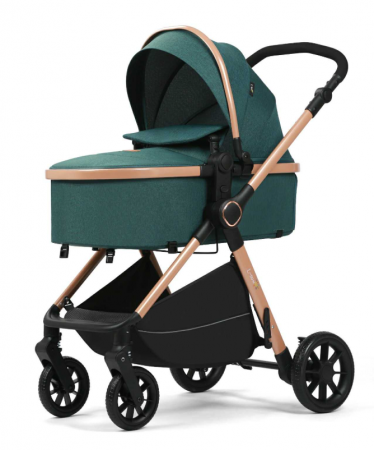 Carucior 2 in 1, Suspensie dubla pe roata, Geanta inclusa, strangere compacta, Maner reversibil [3]