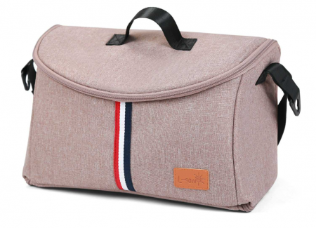 Carucior 2 in 1, Suspensie dubla pe roata, Geanta inclusa, strangere compacta, Maner reversibil, Bej [5]