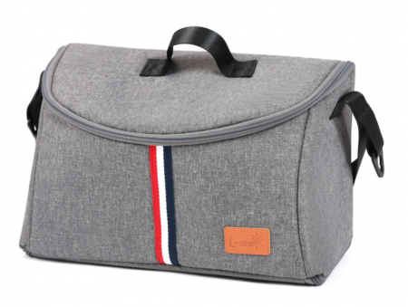 Carucior 2 in 1, Suspensie dubla pe roata, Geanta inclusa, strangere compacta, Maner reversibil,  Gri [5]