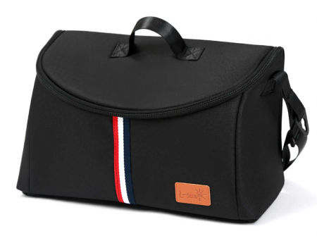 Carucior 2 in 1, Suspensie dubla pe roata, Geanta inclusa, strangere compacta, Maner reversibil, Negru [5]