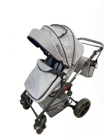 Carucior 2 in 1, Teknum, cu suspensii duble, husa de picioare, suport de sticluta si geanta de scutece [3]
