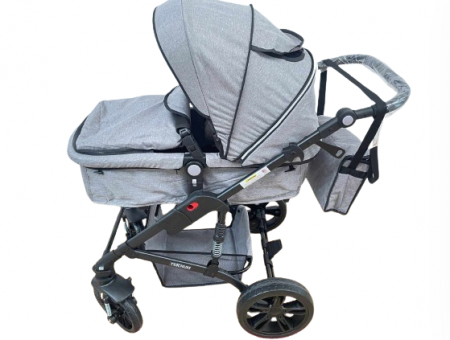 Carucior 2 in 1 - Carucior 2 in 1, Teknum, cu suspensii duble, husa de picioare, suport de sticluta si geanta de scutece