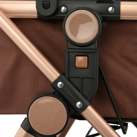 Carucior 2 in 1, cu suspensii, Bej cu maro, transformabil in carucior sport [2]