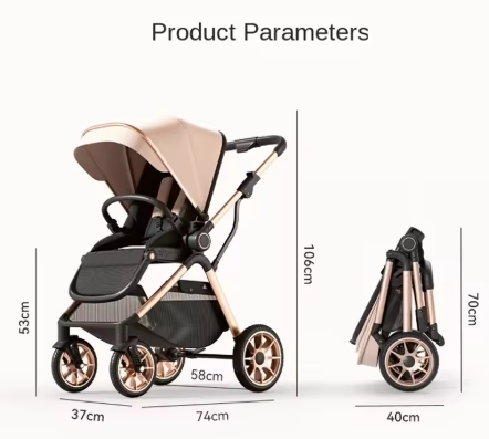 Carucior copii, 0-36 luni, Cu suspensii, Landou reversibil, Pozitie de somn si sezut, Roata cauciuc [4]