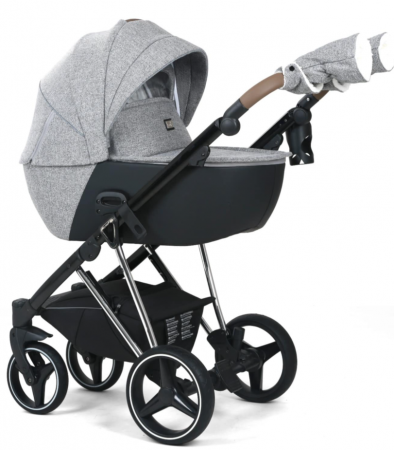 Carucior 3 in 1, 0-36 luni, Colectia Fizio-Lux G9, Piese distincte, Cu Suspensii, Landou reversibil, Husa de ploaie si insecte, Geanta de scutece, Manusi de protectie, Gri [1]