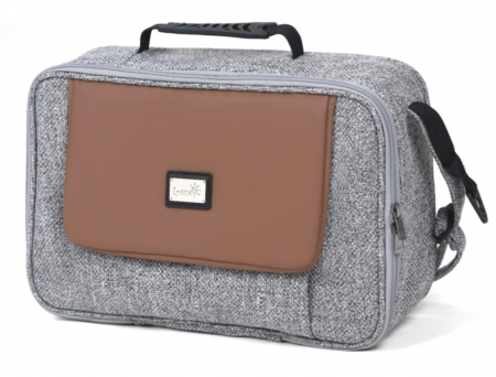 Carucior 3 in 1, 0-36 luni, Colectia Fizio-Lux G9, Piese distincte, Cu Suspensii, Landou reversibil, Husa de ploaie si insecte, Geanta de scutece, Manusi de protectie, Gri [4]