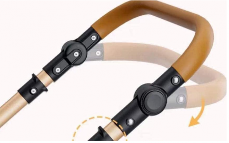 Carucior 3 in 1, Cu landou Reversibil, copertina extensibila, geanta pentru scutece, Belecoo, Cu scoica auto [5]