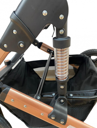 Carucior, 3 in 1, cu suspensii duble si landou reversibil, element sustine dublu, rosu [5]