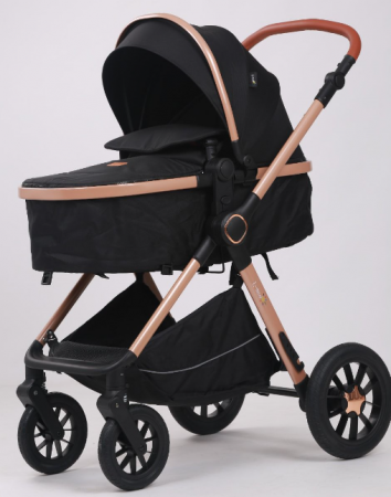 Carucior, 3 in 1, cu suspensii duble si landou reversibil, Element sustinere dublu, L-Sun, T5, Negru [3]