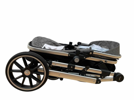 Carucior 3 in 1, dubla suspensie, matlasat, Bubu-Still Sun, 0-36 luni, gri [7]