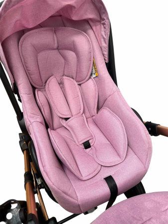 Carucior 3 in 1, dubla suspensie, matlasat, Bubu-Still Sun, 0-36 luni, lila [6]