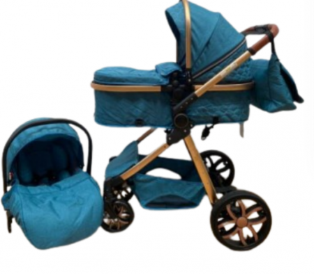 Carucior 3 in 1 - Carucior 3 in 1, Geanta de scutece, cu suspensie, Bubu-Still Sun-gri