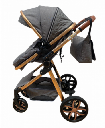 Carucior 3 in 1, Geanta de scutece, cu suspensie, Bubu-Still Sun-gri [2]