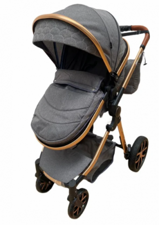 Carucior 3 in 1, Geanta de scutece, cu suspensie, Bubu-Still Sun-gri [3]