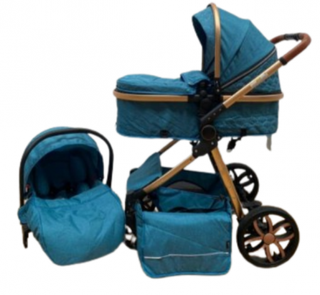 Carucior 3 in 1, Geanta de scutece, cu suspensie, Bubu-Still Sun-gri [2]