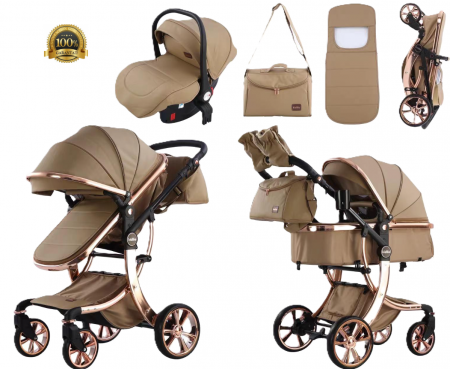 Carucior 3 in 1 - Carucior 3 in 1, Geanta de scutece,cu suspensie, Kidilo, G10C