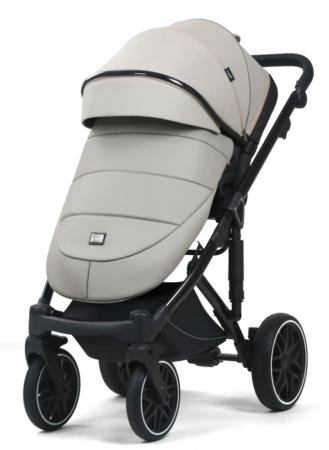 Carucior 3 in 1, 0-36 luni, Colectia Fizio-Lux G8, Piese distincte, Cu Suspensii, Landou reversibil, Husa de ploaie si insecte, Geanta de scutece, Manusi de protectie, Eco-piele, Gri [2]