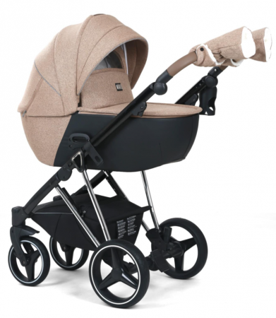 Carucior 3 in 1, 0-36 luni, Colectia Fizio-Lux G9, Piese distincte, Cu Suspensii, Landou reversibil, Husa de ploaie si insecte, Geanta de scutece, Manusi de protectie, Bej [1]