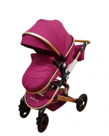 Carucior 3 in 1, Geanta de scutece, Suspensie dinamica pe roata si cadru, Bubu-Still, Mov [4]