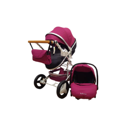 Carucior, 3 in 1, Geanta de scutece, Suspensie dinamica pe roata si cadru, Bubu-Still, mov [2]