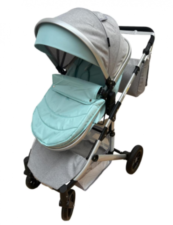 Carucior 3 in 1, Geanta de scutece, Suspensie dinamica, vernil [10]