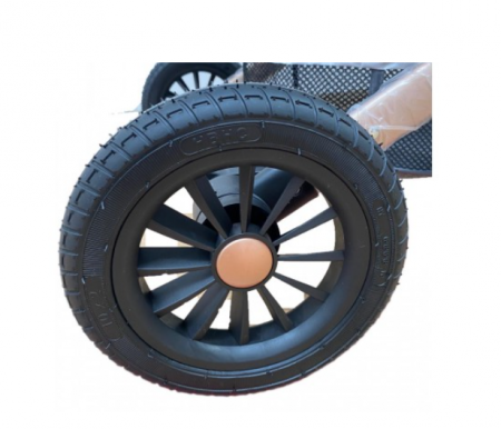 Carucior 3 in 1, Geanta de scutece, Suspensie pe roata, Bubu-Still, Gri - Roz [8]