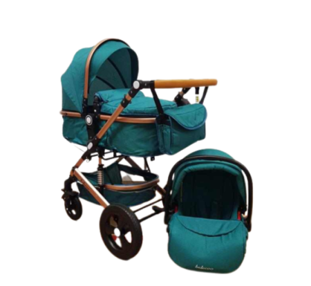 Carucior 3 in 1 - Carucior 3 in 1, Geanta de scutece, Suspensie pe roata, Bubu-Still Sun albastru turcoise