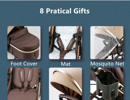 Carucior 3 in 1, Geanta de scutece, Suspensie pe roata, Bubu-Still Sun crem [1]