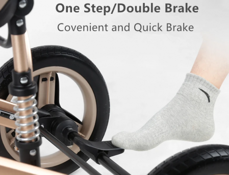 Carucior 3 in 1, Geanta de scutece, Suspensie pe roata, Bubu-Still Sun crem [5]