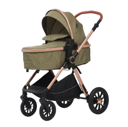 Carucior 3 in 1, Geanta de scutece, Suspensie pe roata si cadru, Bubu-Still Kidilo, Gri [6]