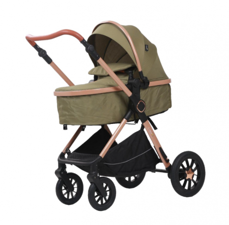 Carucior 3 in 1, Geanta de scutece, Suspensie pe roata si cadru, Bubu-Still Kidilo, Gri [3]