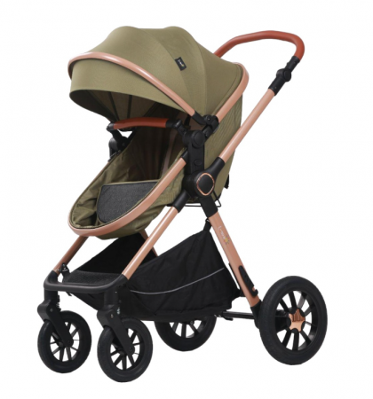 Carucior 3 in 1, Geanta de scutece, Suspensie pe roata si cadru, Bubu-Still Kidilo, Gri [5]