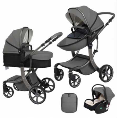 Carucior 3 in 1 - Carucior 3 in 1, Geanta de scutece, Suspensie pe roata si cadru, Bubu-Still Kidilo, Bej