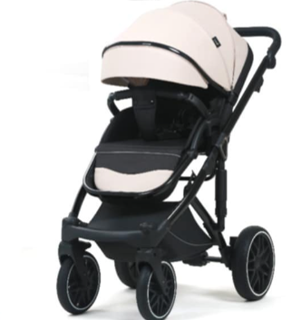 Carucior 3 in 1, 0-36 luni, Colectia Fizio-Lux G8, Piese distincte, Cu Suspensii, Landou reversibil, Husa de ploaie si insecte, Geanta de scutece, Manusi de protectie, Eco-piele, Bej unt [4]