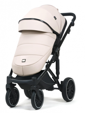 Carucior 3 in 1, 0-36 luni, Colectia Fizio-Lux G8, Piese distincte, Cu Suspensii, Landou reversibil, Husa de ploaie si insecte, Geanta de scutece, Manusi de protectie, Eco-piele, Bej unt [2]