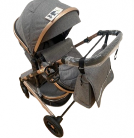 Carucior 3 in 1,Geanta de scutece,Suspensie pe roata si cadru,Bubu-Still Sun-gri [4]