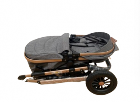 Carucior 3 in 1,Geanta de scutece,Suspensie pe roata si cadru,Bubu-Still Sun-gri [2]