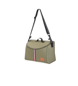 Carucior 3 in 1, Original L-Sun, cu suspensii, Geanta pentru accesorii si salteluta, Maro, Maner reversibil, Manusi protectie, Cadru aluminiu [5]