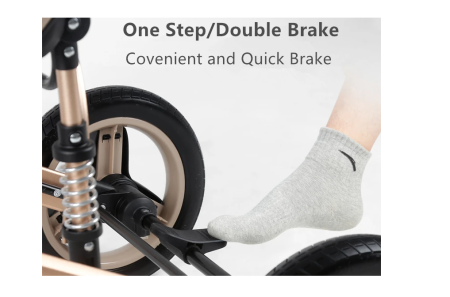 Carucior 3 in 1, Kidilo, cu suspensii, Lux, Geanta termica pentru accesorii si salteluta, Reversibil, Cadru aluminiu, Mov pudra [6]