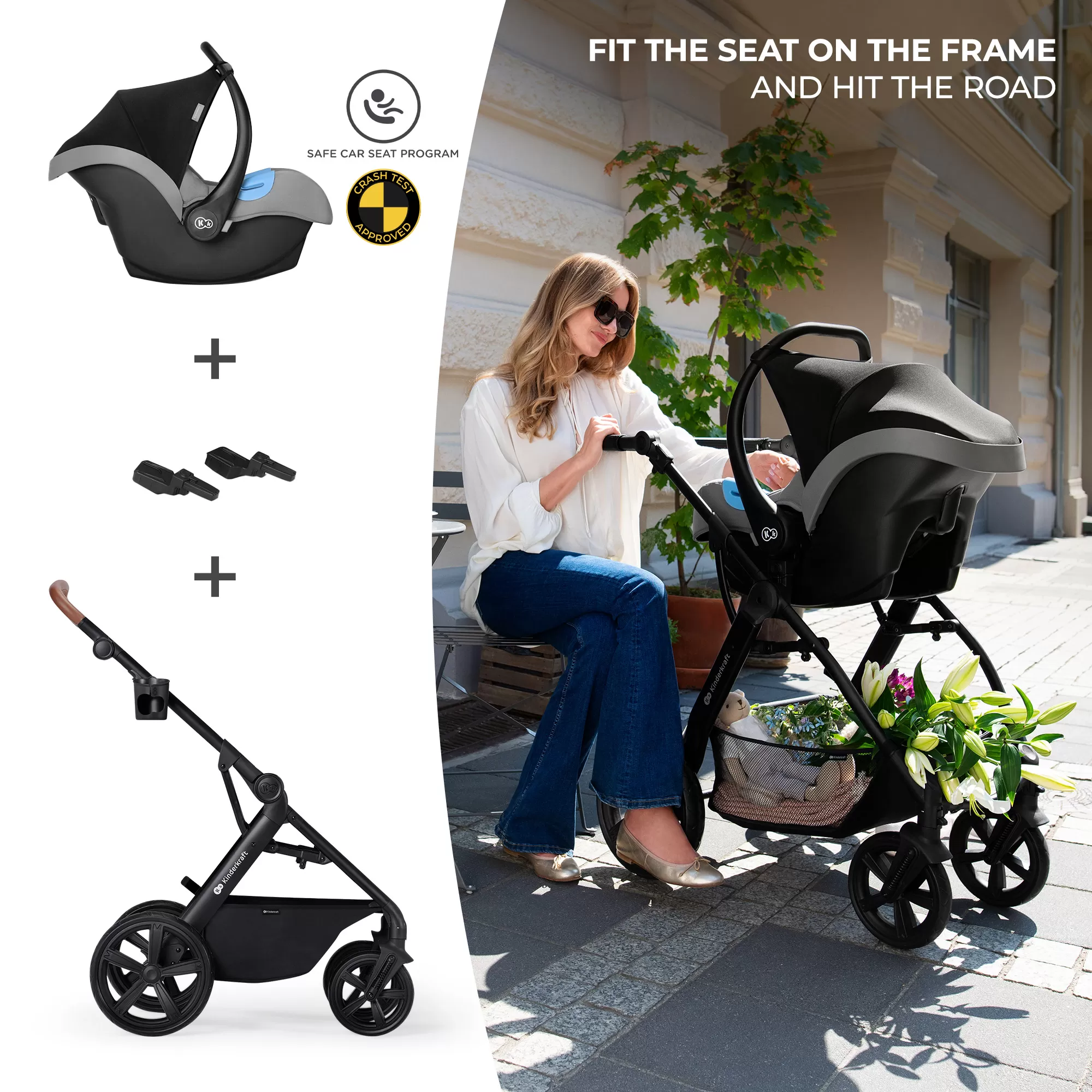 CARUCIOR 3 IN 1 KINDERKRAFT A-TOUR, BLACK [8]