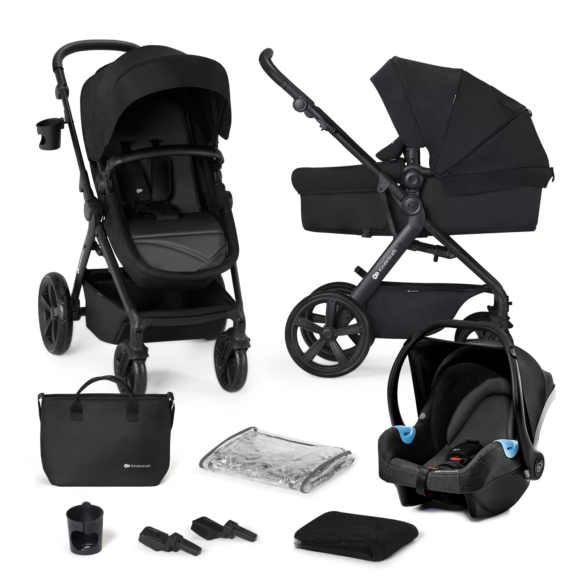 Carucior 3 in 1 - CARUCIOR 3 IN 1 KINDERKRAFT A-TOUR, BLACK