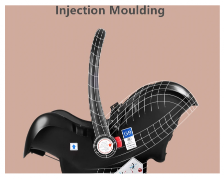Carucior 3 in 1, Suspensie dubla pe roata, Geanta inclusa, strangere compacta, Belecoo, bej uni [6]