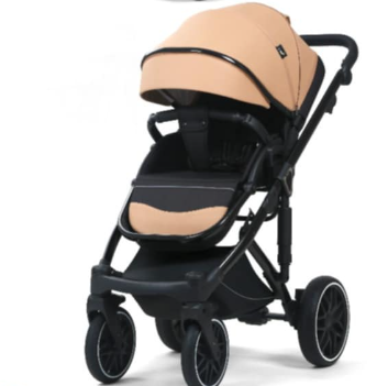 Carucior 3 in 1, Geanta de scutece, Suspensie pe roata, landou reversibil, Bubu-Still, Sun-Gri sidef [5]