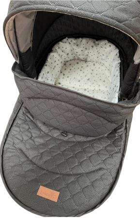 Carucior Bubu-Still, 3 in 1 , 3 piese distincte, suspensie pe roata, reversibil, Negru [11]