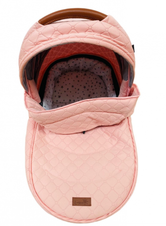 Carucior Bubu-Still, 3 in 1 , 3 piese distincte, suspensie pe roata, reversibil, Roz [18]