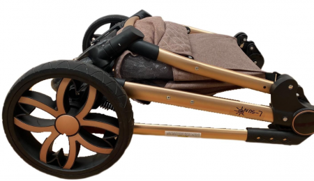 Carucior Bubu-Still, 3 in 1 , 3 piese distincte, suspensie pe roata, reversibil, Turcoaz [13]