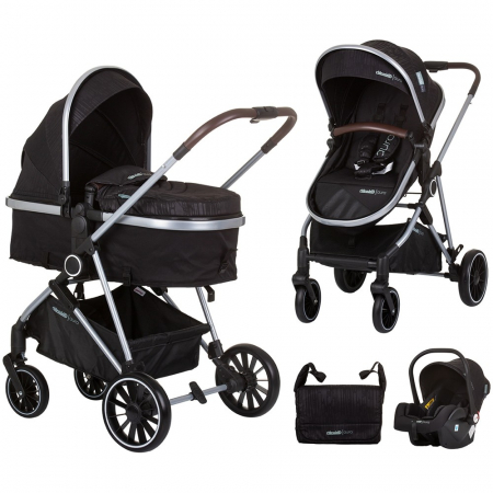 Carucior 3 in 1 - Carucior Chipolino Aura 3 in 1 obsidian silver
