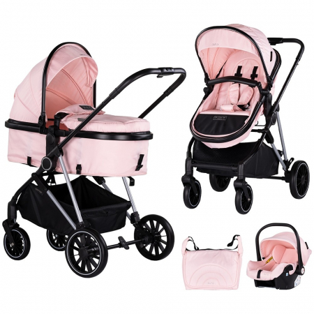 Carucior 3 in 1 - Carucior Chipolino Aura 3 in 1 pink marshmallow